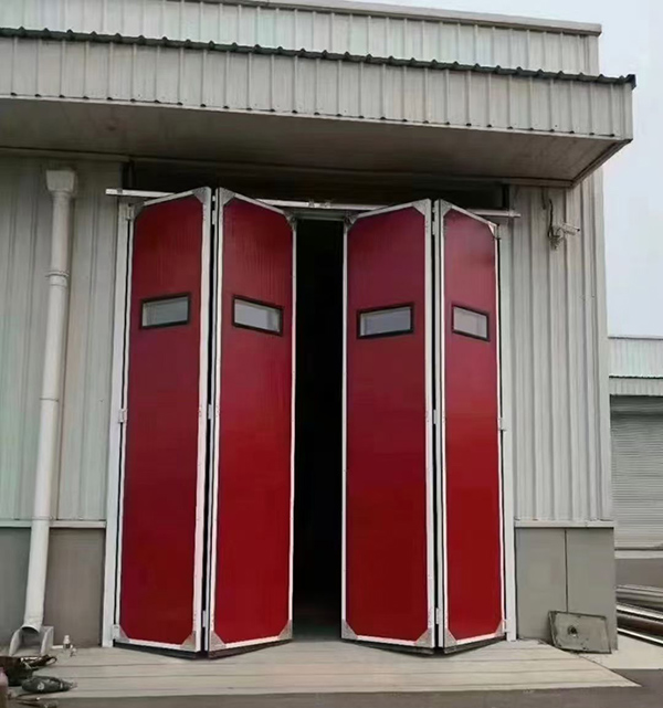 民乐工业折叠门在大型装配车间出入口的应用实例